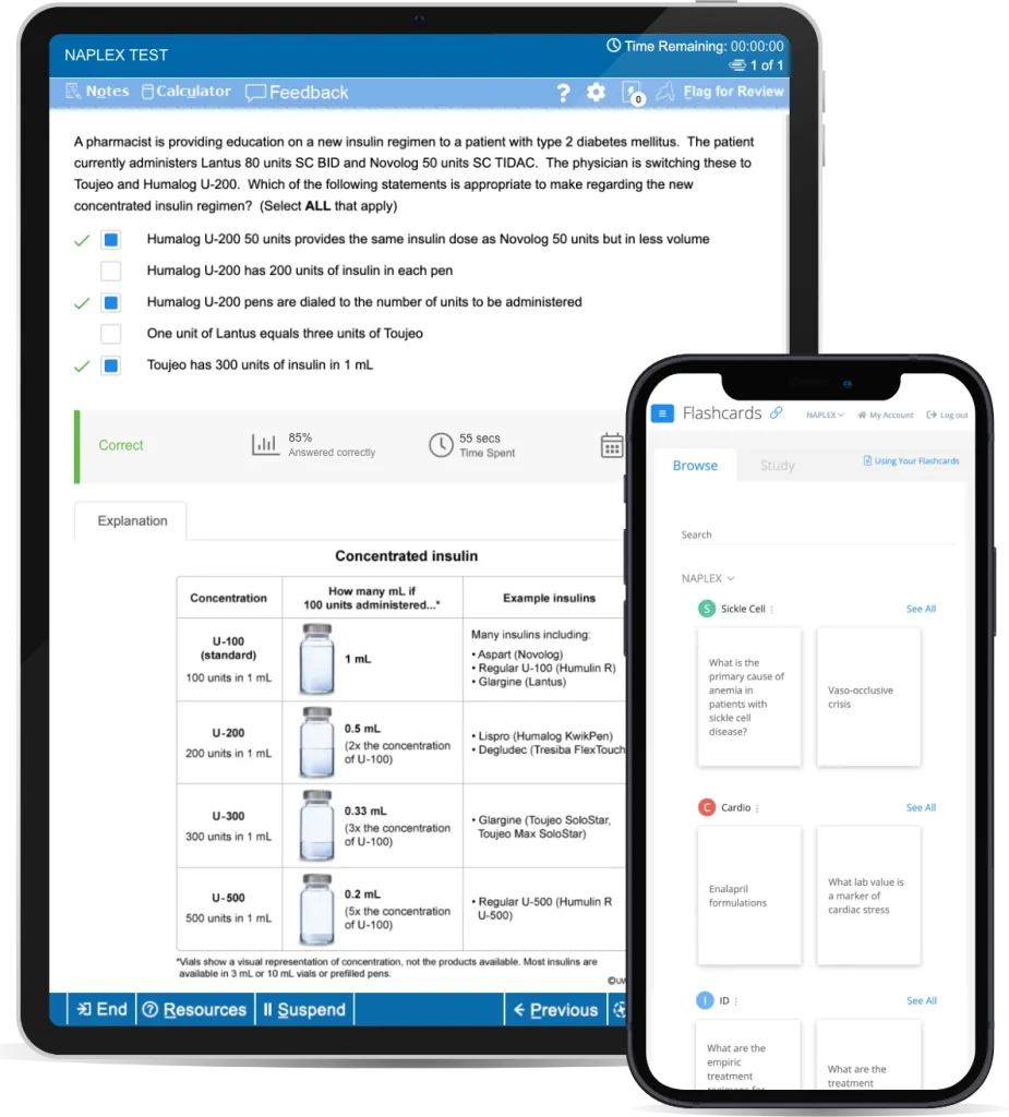 UWorld RxPrep app for mobile and ipad.