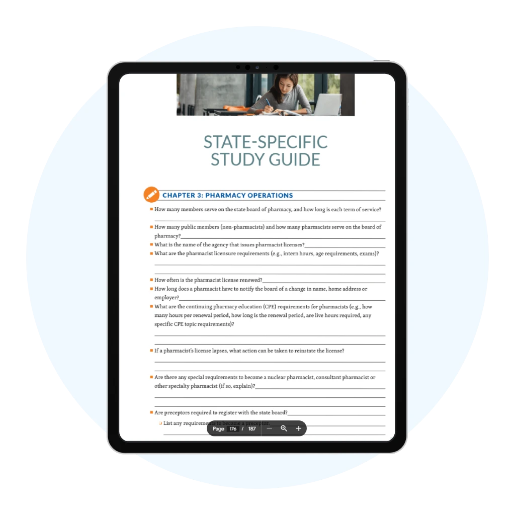 UWorld RxPrep-State-specific study guide
