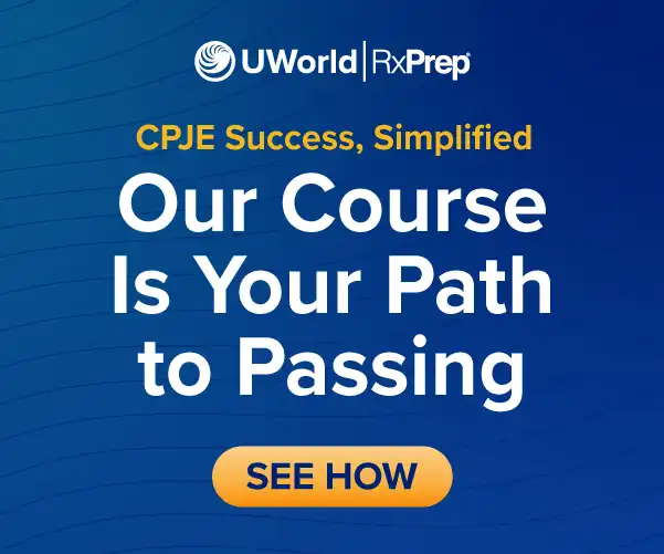 UWorld RxPrep CPJE course is your path to passing the CPJE.